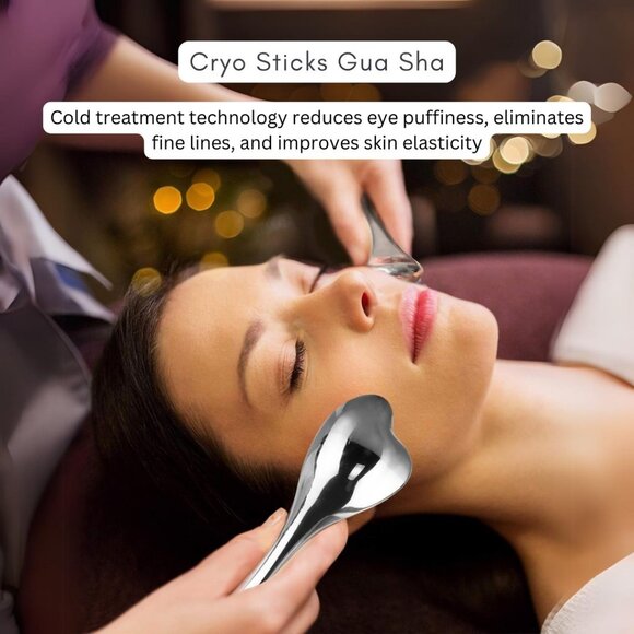 Cryo Sticks Gua Sha Facial Massage & Upscale lip plumper Pack1 Combo Pack - Picture 2 of 9